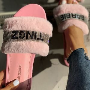 belle Shoes - Barbie Tingz Fur Slippers belle Shoes - Barbie Tingz Fur Slippers